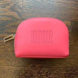Dior hot pink cosmetic bag